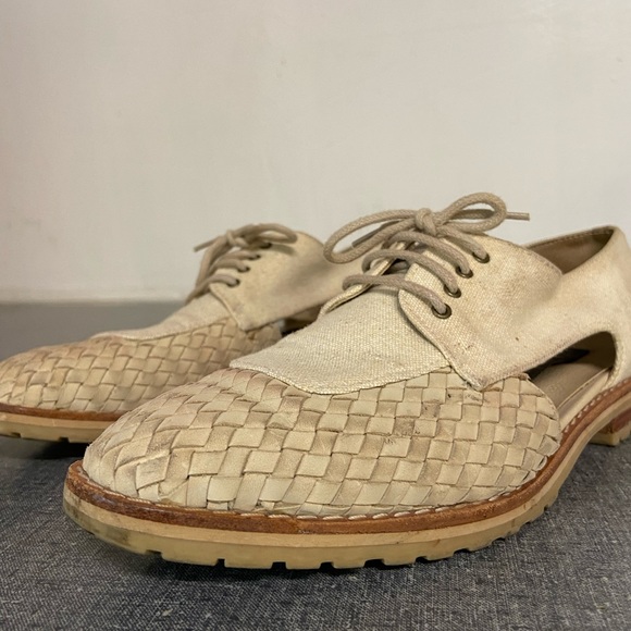 ⚡️SOLD⚡️ Ann Marino Cream Leather Loafers Vintage Flats - Picture 5 of 6